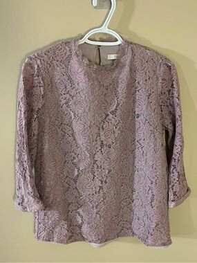 Twik Lace Long Sleeve Blouse